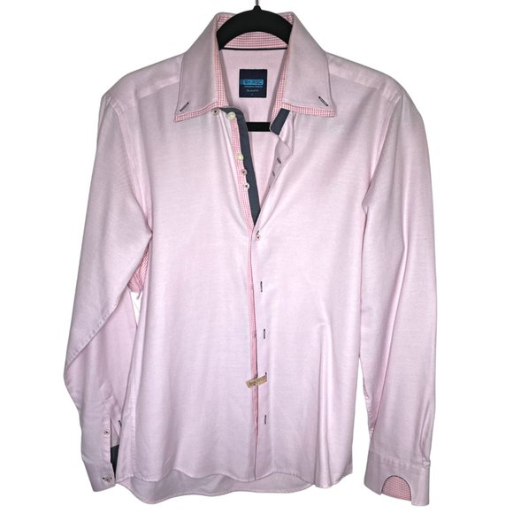 Elegant Light Pink Slim Fit Dress Shirt - Picture 1 of 2